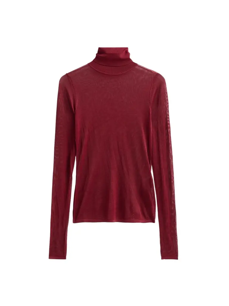 Women's Fine-Knit Turtleneck Top