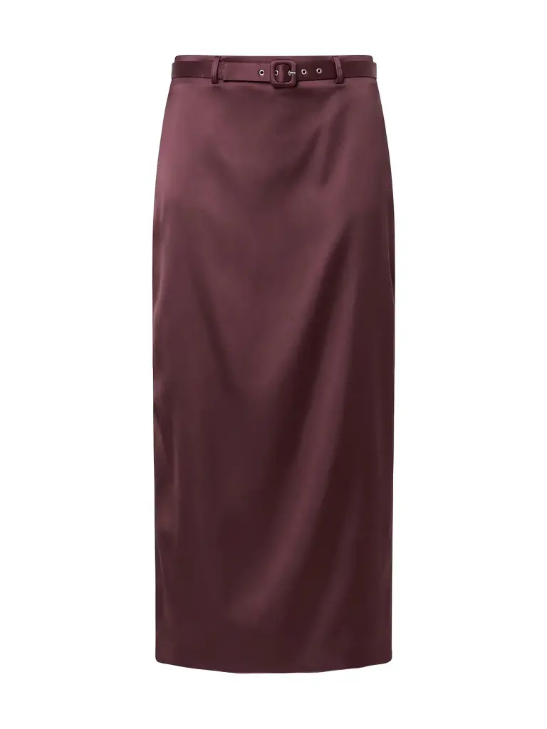 Aletta Satin Midi Skirt