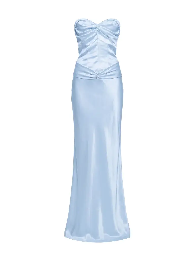 Diana Strapless Satin Midi Dress Diana Strapless Satin Midi Dress