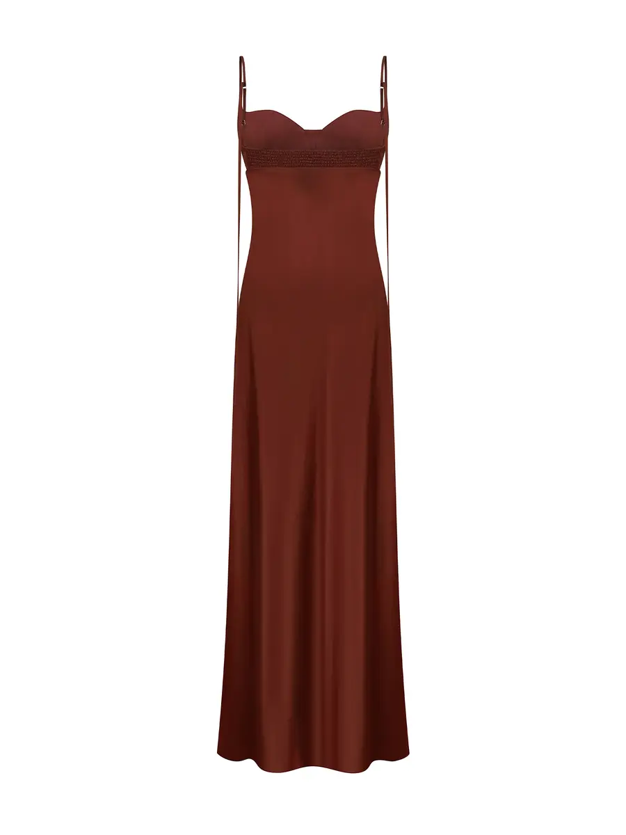 Anna October Isolde Satin Maxi Dress | Thumbnail 2