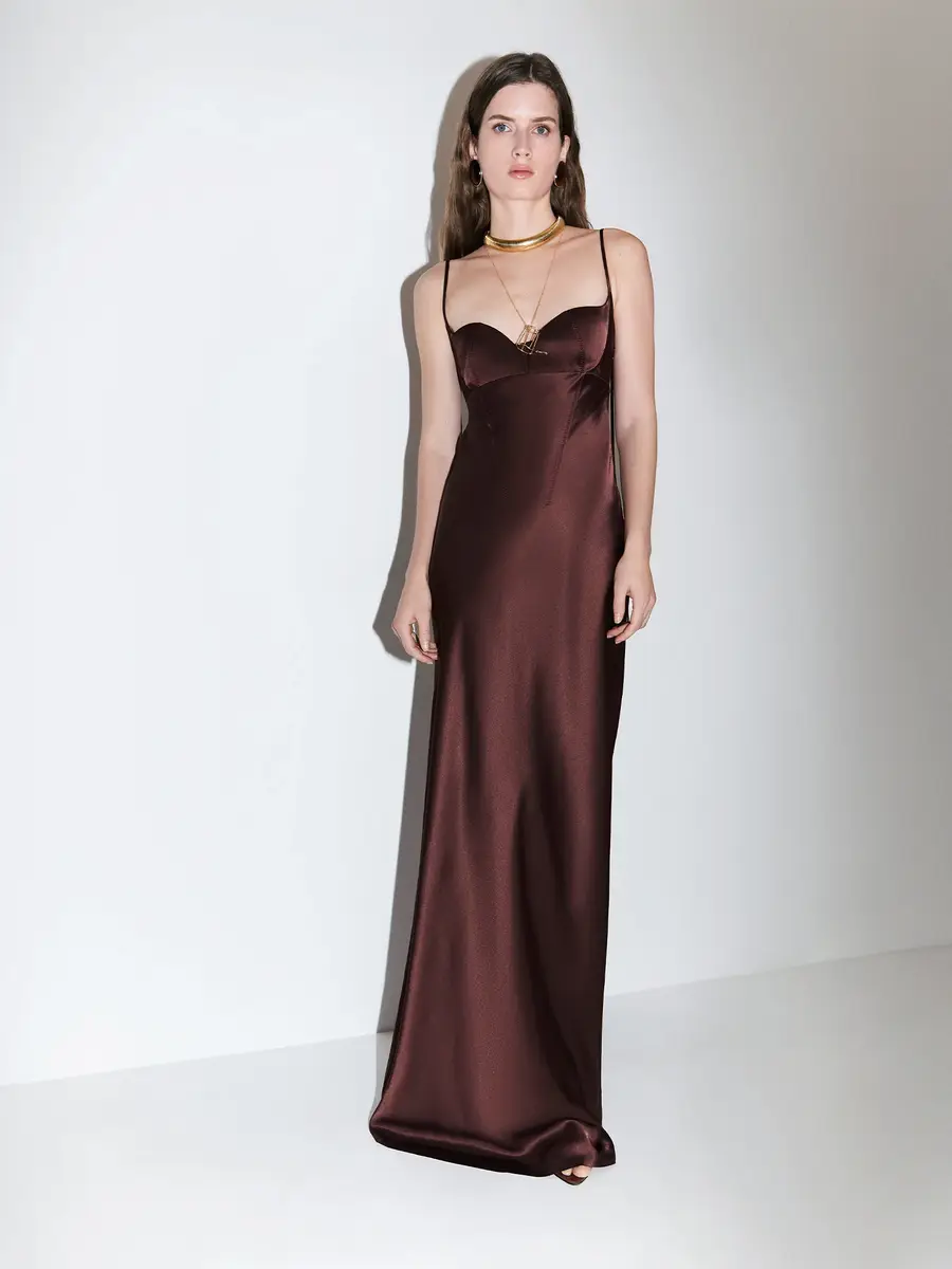Anna October Isolde Satin Maxi Dress | Thumbnail 3