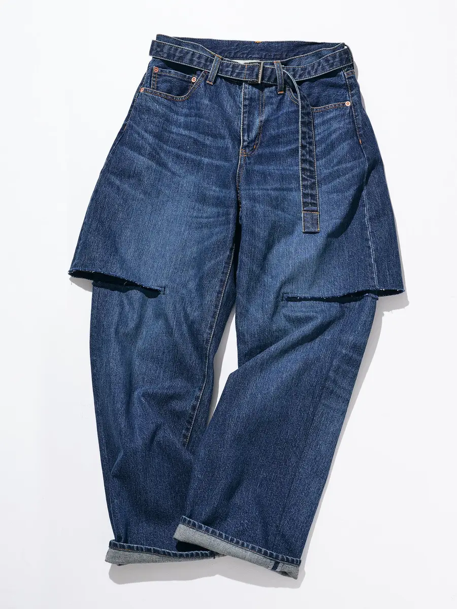 Sacai Layered Wide-Leg Jeans | Thumbnail 2 Sacai Layered Wide-Leg Jeans | Thumbnail 2