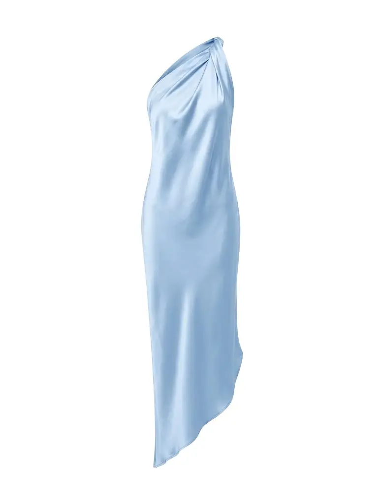 Molly One-Shoulder Satin Midi Dress Molly One-Shoulder Satin Midi Dress