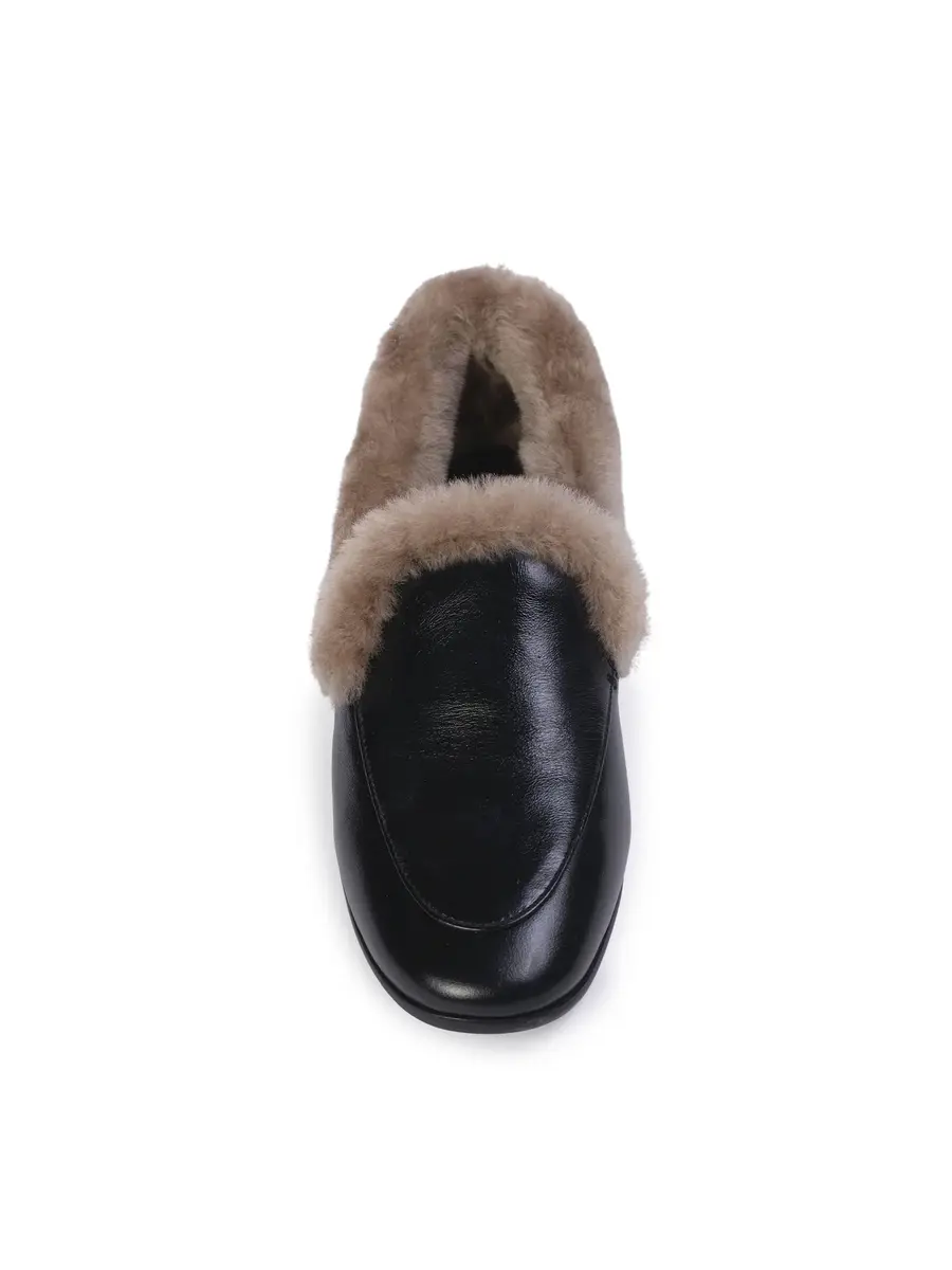Black Suede Studio Zora Shearling-Lined Loafers | Thumbnail 5