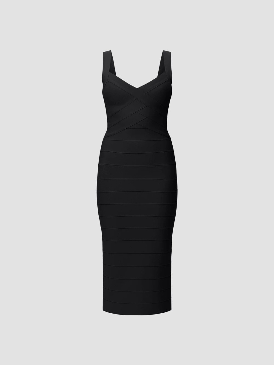 Hervé Léger Women's Soiree Bandage Midi Dress