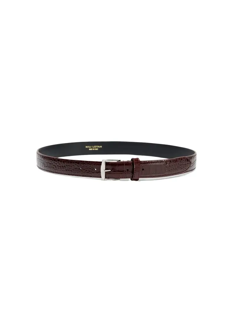 Women's Sloane Croc-Embossed Leather Belt Women's Sloane Croc-Embossed Leather Belt