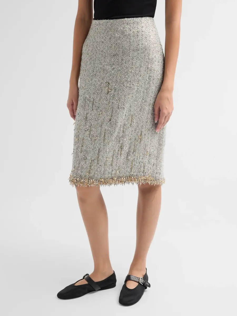 Ungaro Women's Edith Tweed Knee-Length Skirt | Thumbnail 4 Ungaro Women's Edith Tweed Knee-Length Skirt | Thumbnail 4