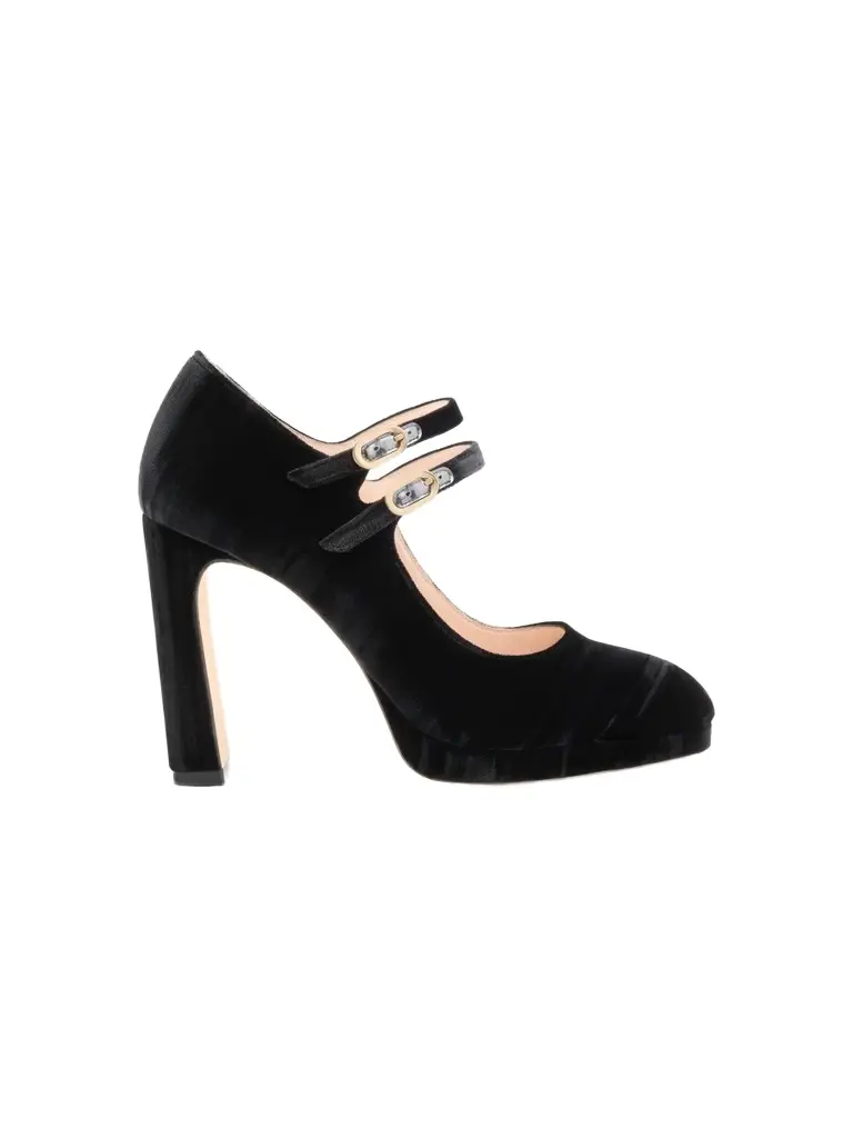 Women's Babette 100MM Suede Platform Mary Janes Women's Babette 100MM Suede Platform Mary Janes