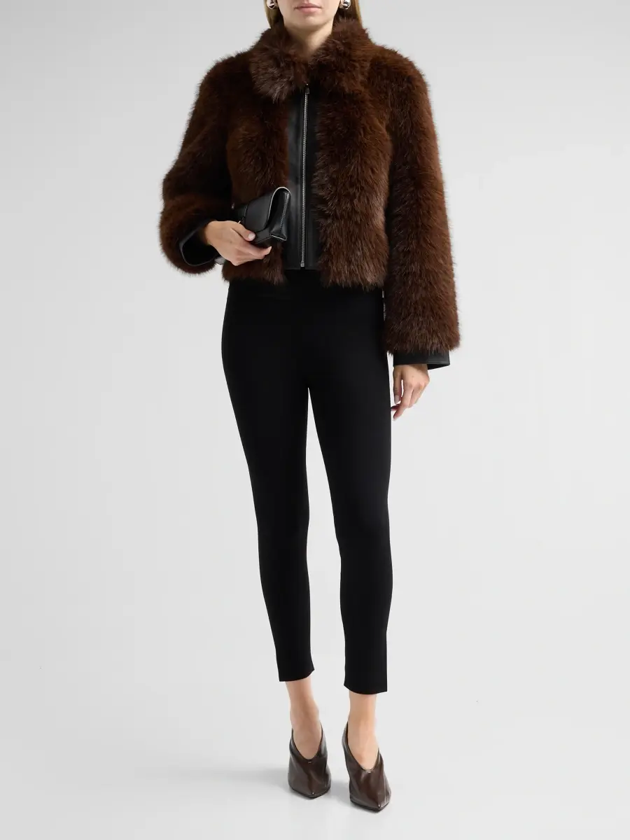 Et Ochs Women's Yates Faux-Fur & Faux-Leather Crop Jacket | Thumbnail 2 Et Ochs Women's Yates Faux-Fur & Faux-Leather Crop Jacket | Thumbnail 2