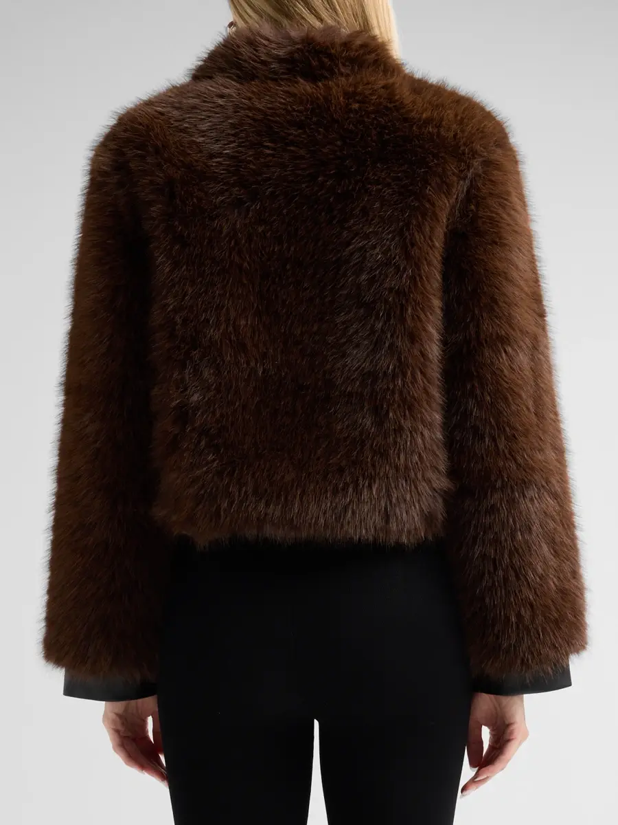 Et Ochs Women's Yates Faux-Fur & Faux-Leather Crop Jacket | Thumbnail 3 Et Ochs Women's Yates Faux-Fur & Faux-Leather Crop Jacket | Thumbnail 3