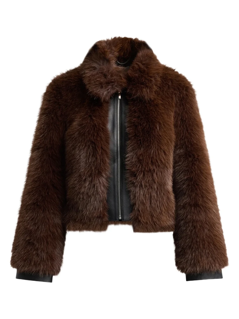 Women's Yates Faux-Fur & Faux-Leather Crop Jacket