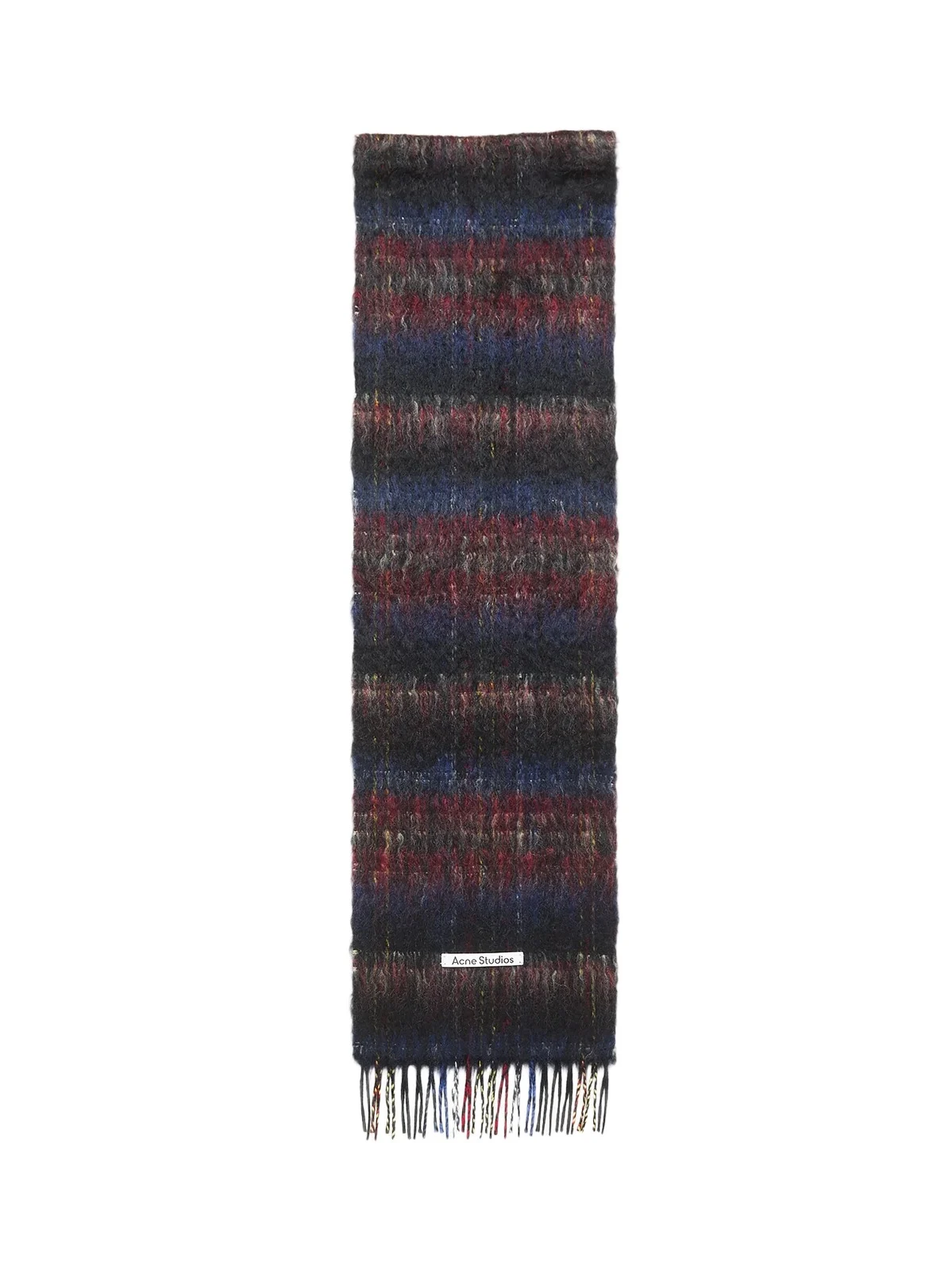 Acne Studios Men's Vibot Plaid Mohair-Wool-Blend Fringe Scarf