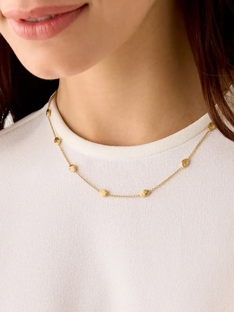 MARCO BICEGO Women's Siviglia 18K Yellow Gold Small Bean Station Necklace | Thumbnail 2 MARCO BICEGO Women's Siviglia 18K Yellow Gold Small Bean Station Necklace | Thumbnail 2