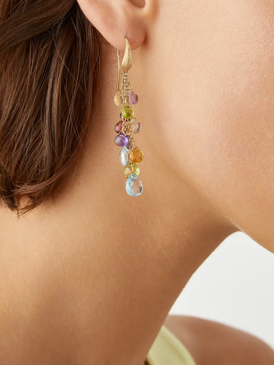 MARCO BICEGO Women's Paradise 18K Yellow Gold & Multi-Gemstone Drop Earrings | Thumbnail 2