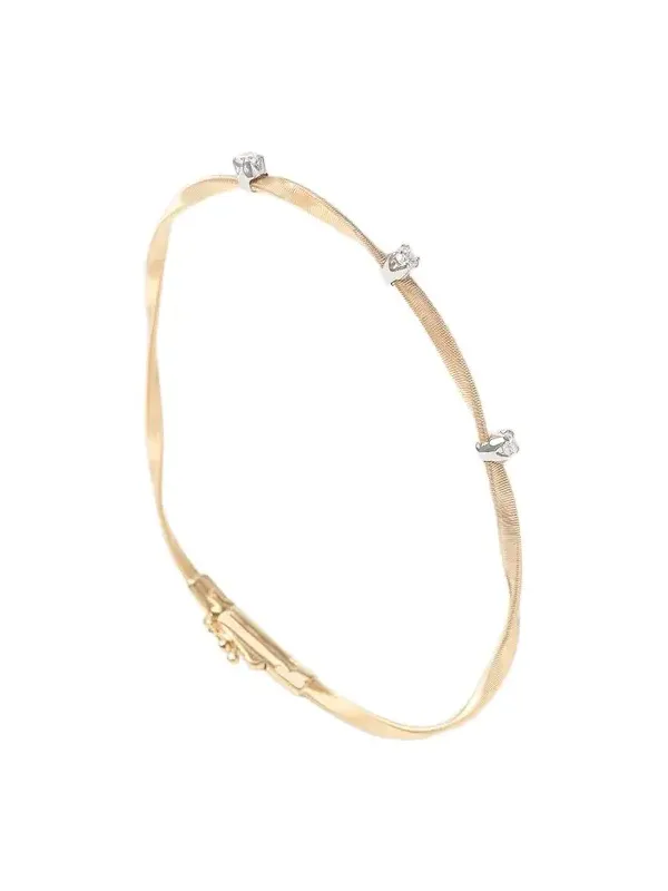 Women's Marrakech Two-Tone 18K Gold & 0.15 TCW Diamond Coil Bangle Women's Marrakech Two-Tone 18K Gold & 0.15 TCW Diamond Coil Bangle