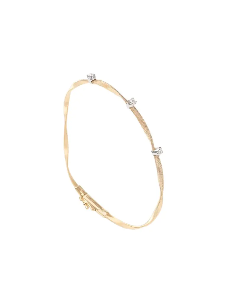 MARCO BICEGO Women's Marrakech Two-Tone 18K Gold & 0.15 TCW Diamond Coil Bangle