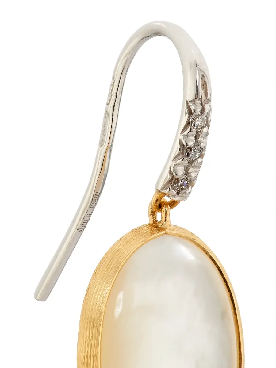 MARCO BICEGO Women's Siviglia Two-Tone 18K Gold, Mother-Of-Pearl & 0.05 TCW Diamond Drop Earrings | Thumbnail 3 MARCO BICEGO Women's Siviglia Two-Tone 18K Gold, Mother-Of-Pearl & 0.05 TCW Diamond Drop Earrings | Thumbnail 3