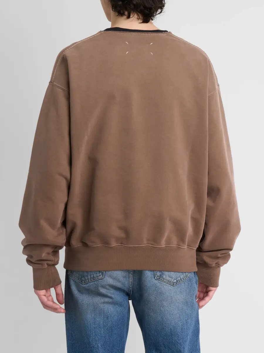 Maison Margiela Men's Cotton Fleece V-Neck Cardigan | Thumbnail 3 Maison Margiela Men's Cotton Fleece V-Neck Cardigan | Thumbnail 3