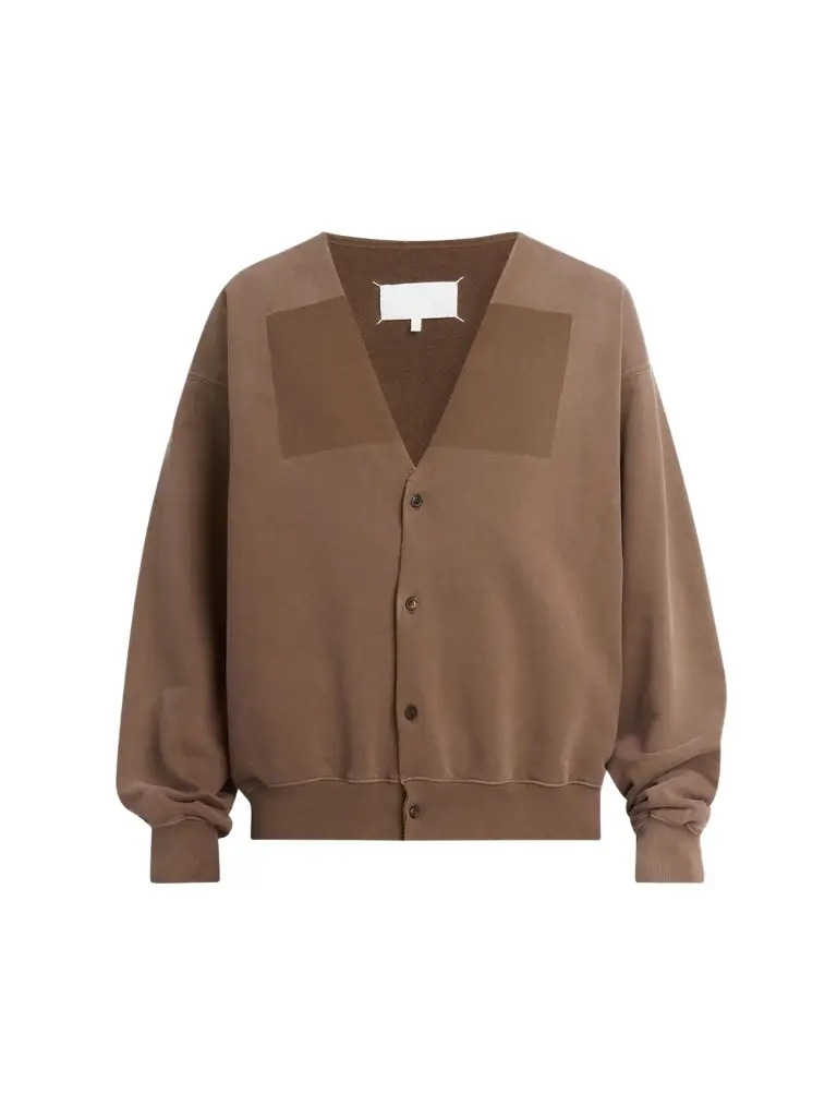 Men's Cotton Fleece V-Neck Cardigan Men's Cotton Fleece V-Neck Cardigan