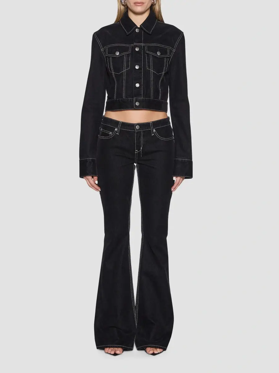 Ksubi Women's Slim-Fit Flocked Denim Trucker Jacket | Thumbnail 2