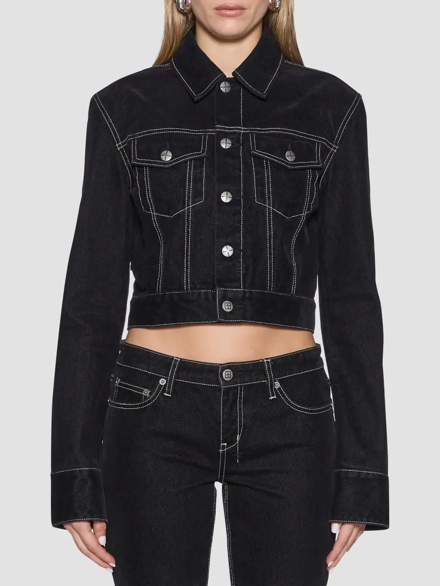 Ksubi Women's Slim-Fit Flocked Denim Trucker Jacket | Thumbnail 4