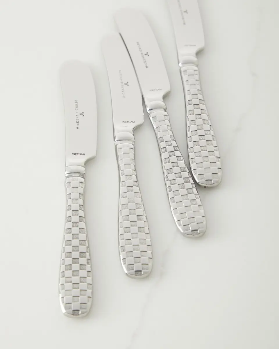 MacKenzie-Childs Check Canape Knives, Silver, Set of 4 | Thumbnail 3