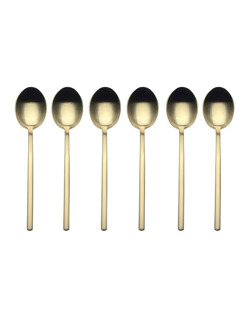 Mepra Due Ice Oro 6-Piece Coffee Spoon Set