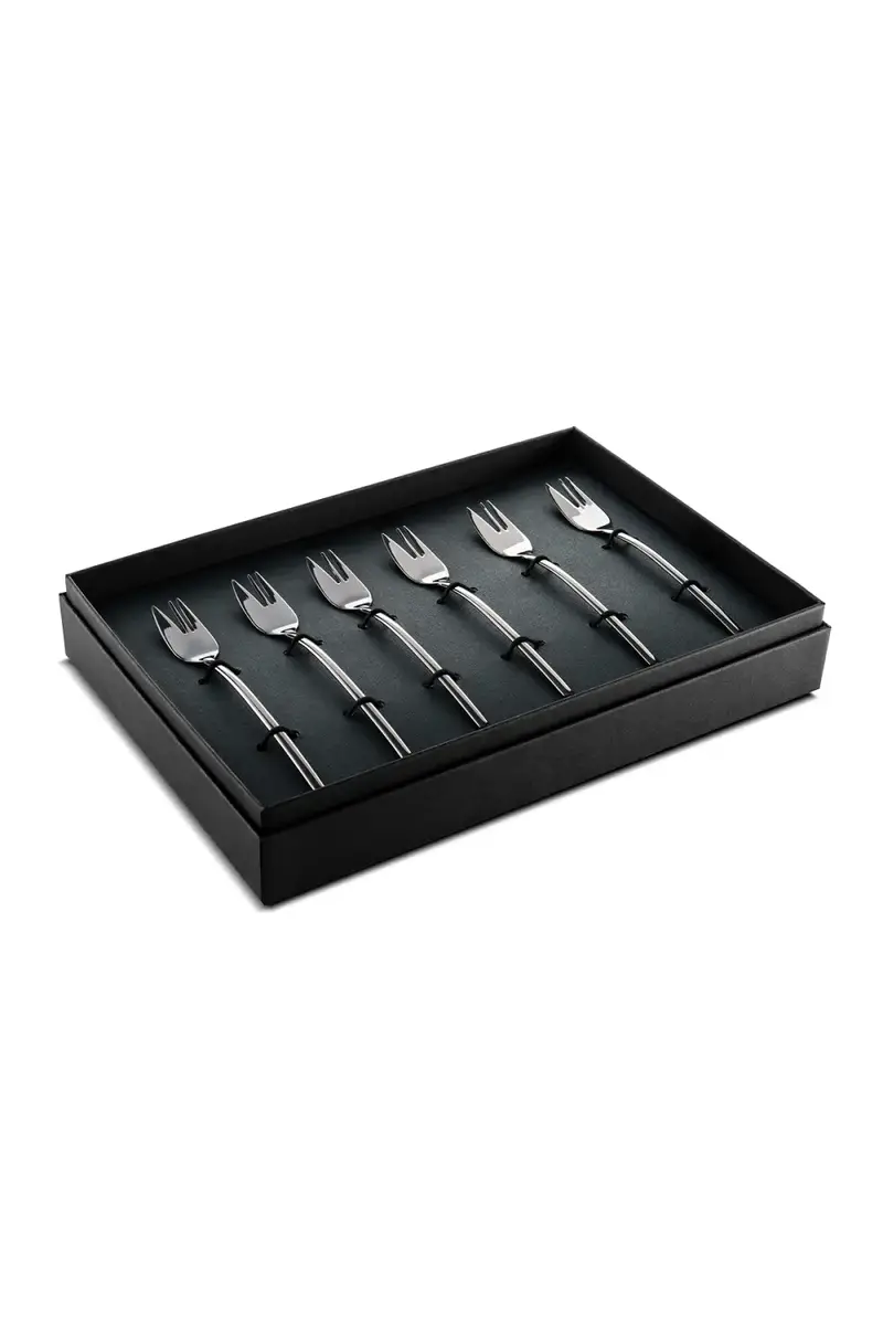 Mepra Due Oro Nero Cake Forks, Box of 6 | Thumbnail 2 Mepra Due Oro Nero Cake Forks, Box of 6 | Thumbnail 2