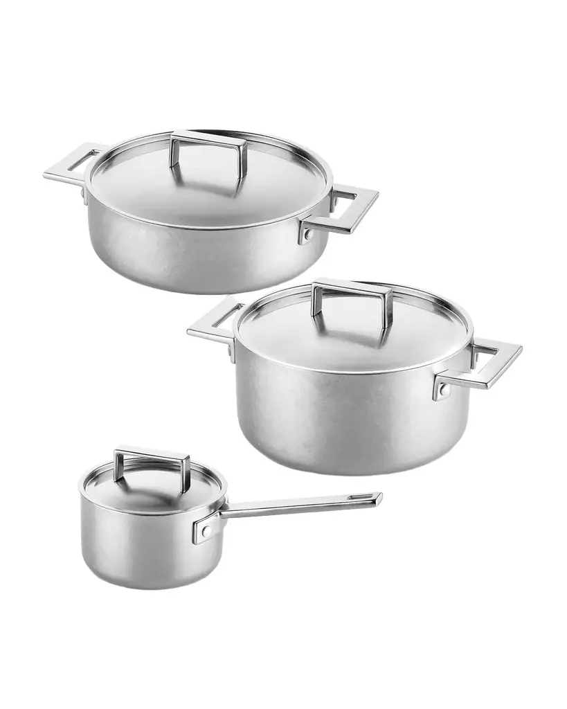 Mepra Attiva Pewter 6-Piece Cookware Set