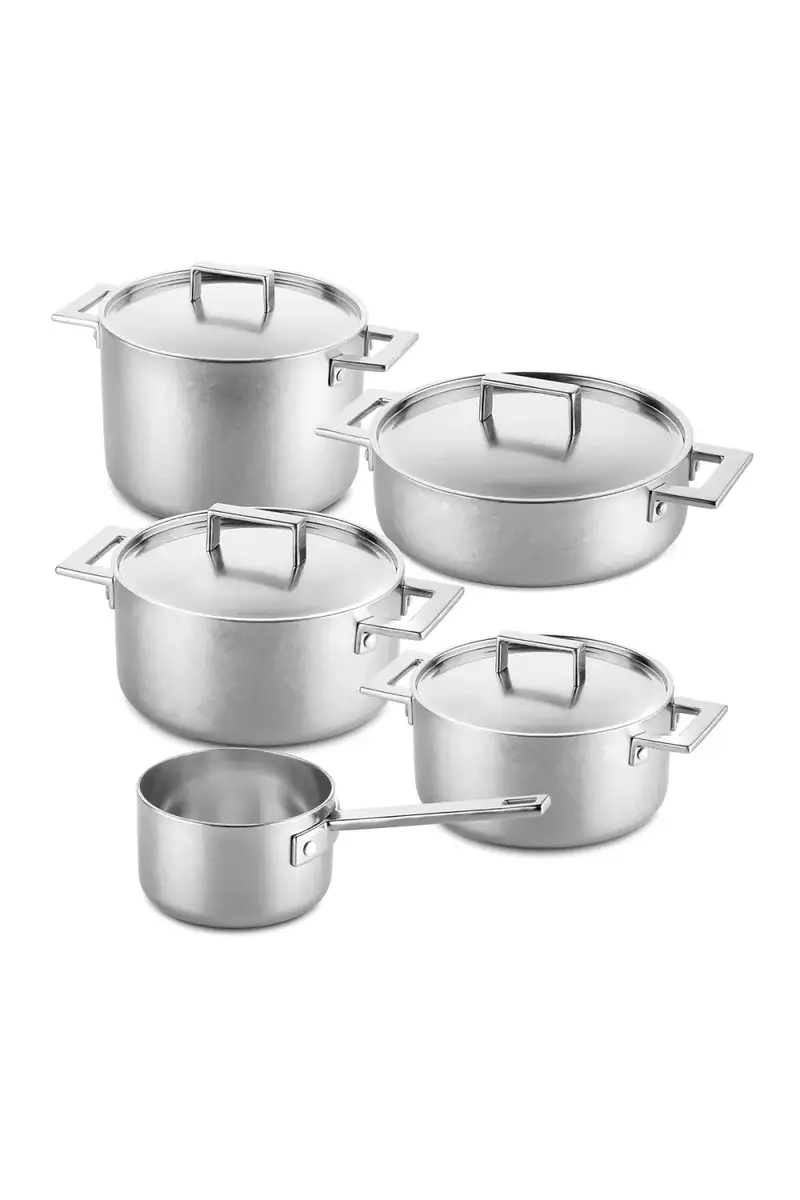 Mepra Attiva Pewter 10-Piece Cookware Set | Thumbnail 2