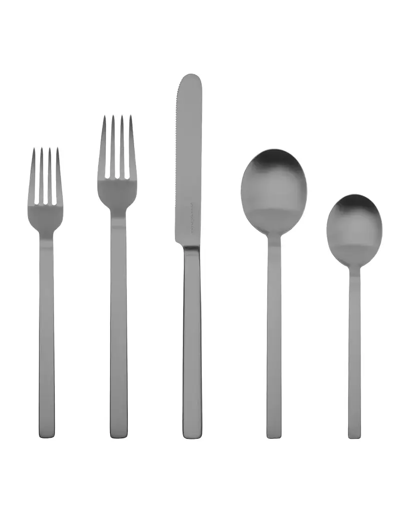 Mepra Stile Ice Oro Nero 5-Piece Flatware Set