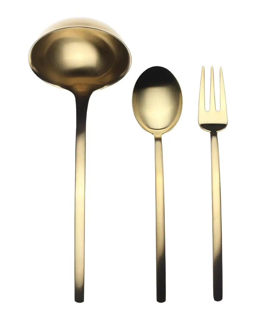 Mepra Due Ice Oro 3-Piece Serving Set