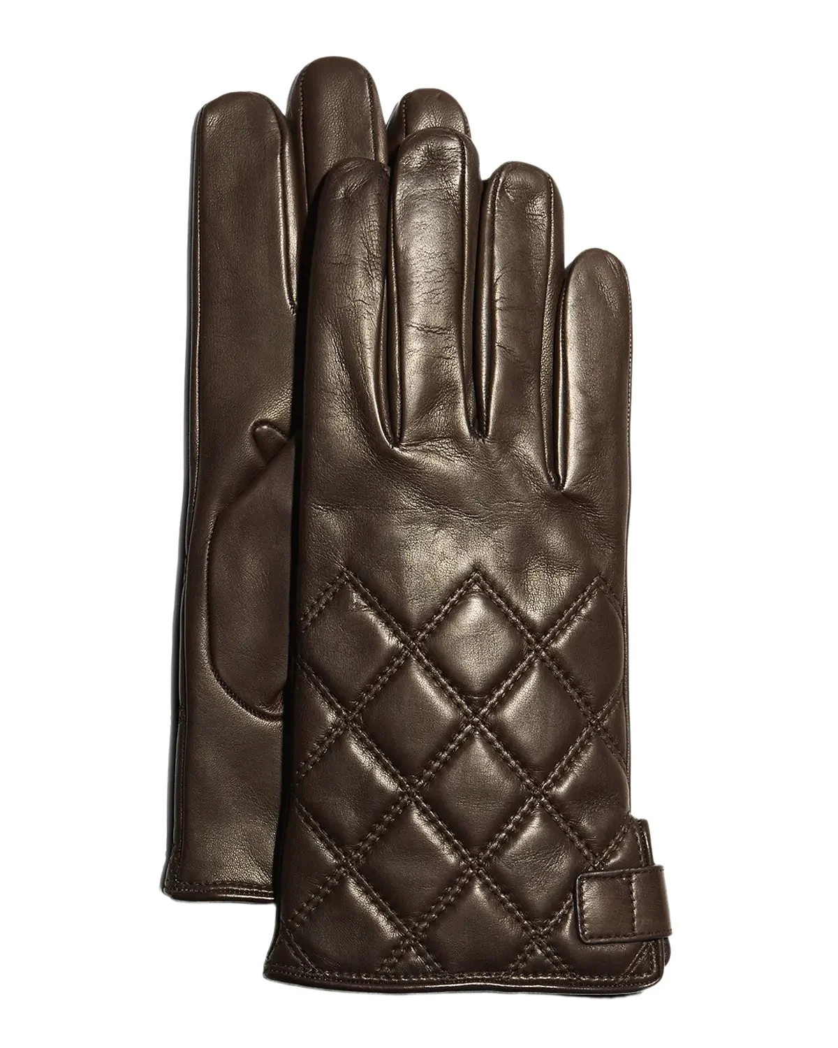 Guanti Giglio Fiorentino Men's Quilted Napa Snap Gloves with Cashmere Lining
