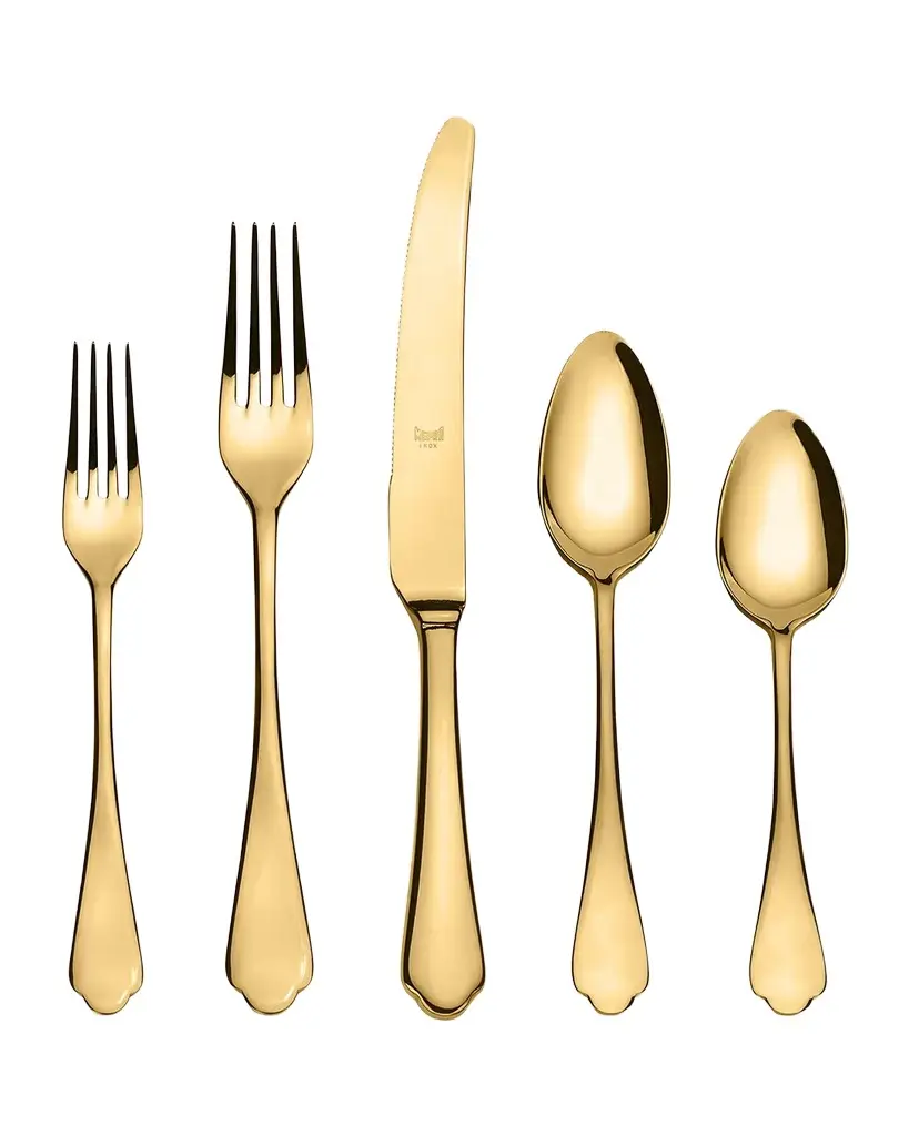 Mepra Dolce Vita Oro 5-Piece Mirrored Flatware Set