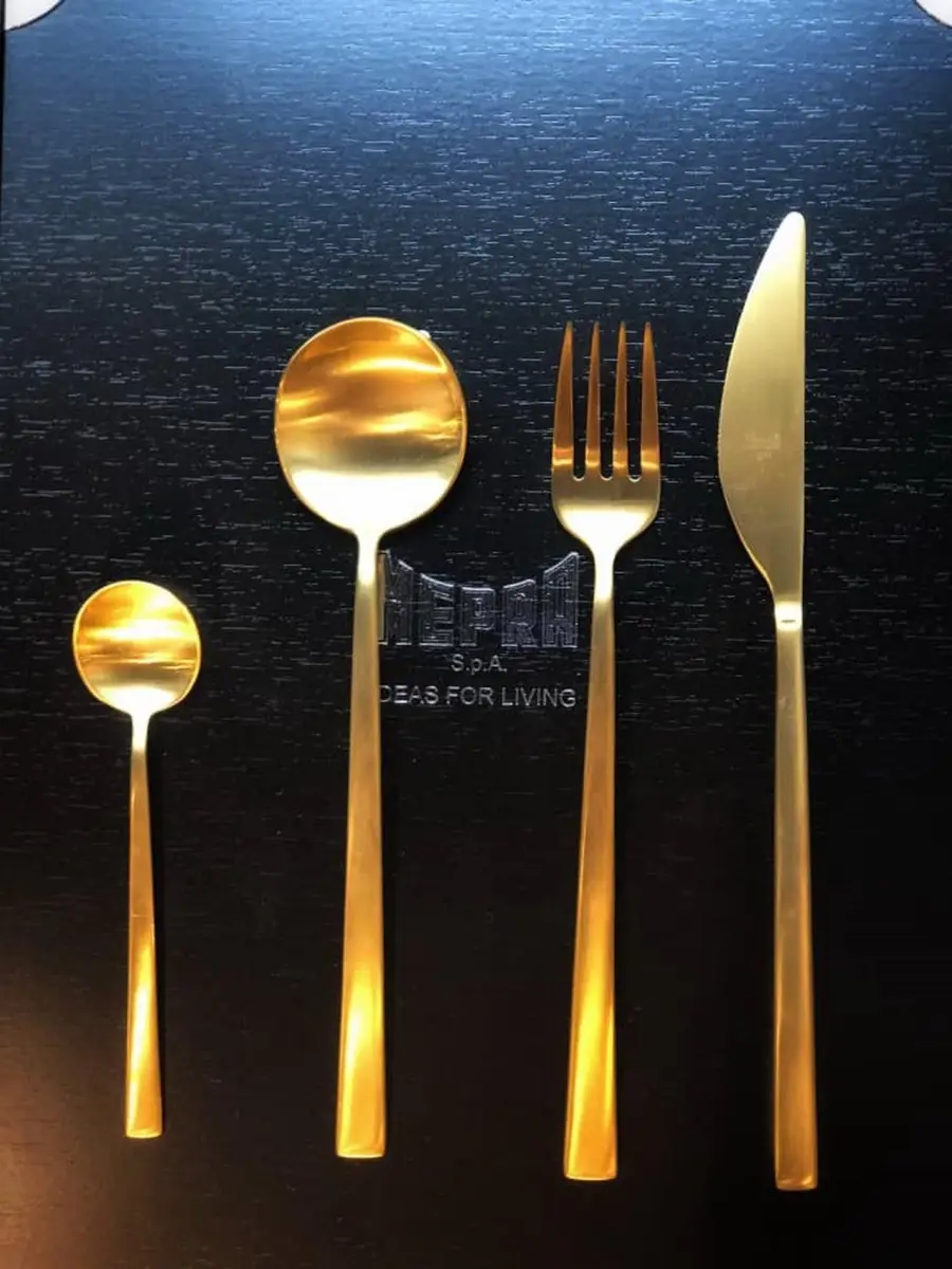 Mepra Movida Oro Ice 5-Piece Flatware Set | Thumbnail 2 Mepra Movida Oro Ice 5-Piece Flatware Set | Thumbnail 2