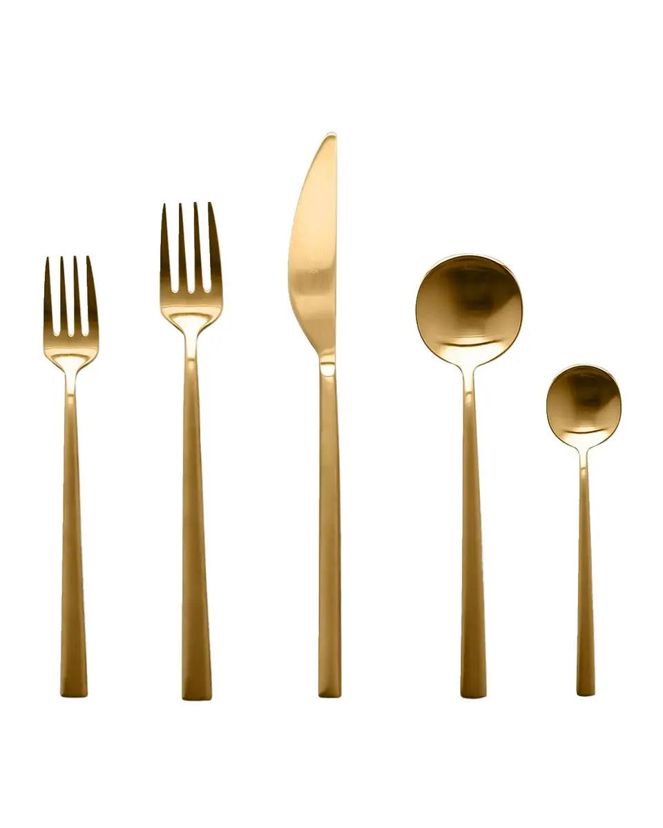 Mepra Movida Oro Ice 5-Piece Flatware Set | Thumbnail 3 Mepra Movida Oro Ice 5-Piece Flatware Set | Thumbnail 3