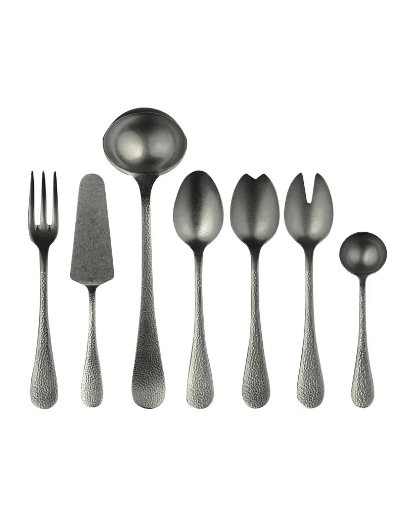 Mepra Epoque Pewter Bronze 7-Piece Serving Set