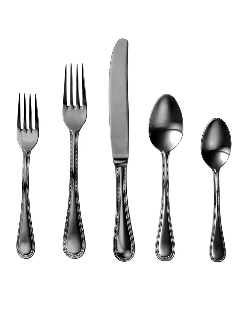 Mepra Perla Ice Oro Nero 5-Piece Place Setting