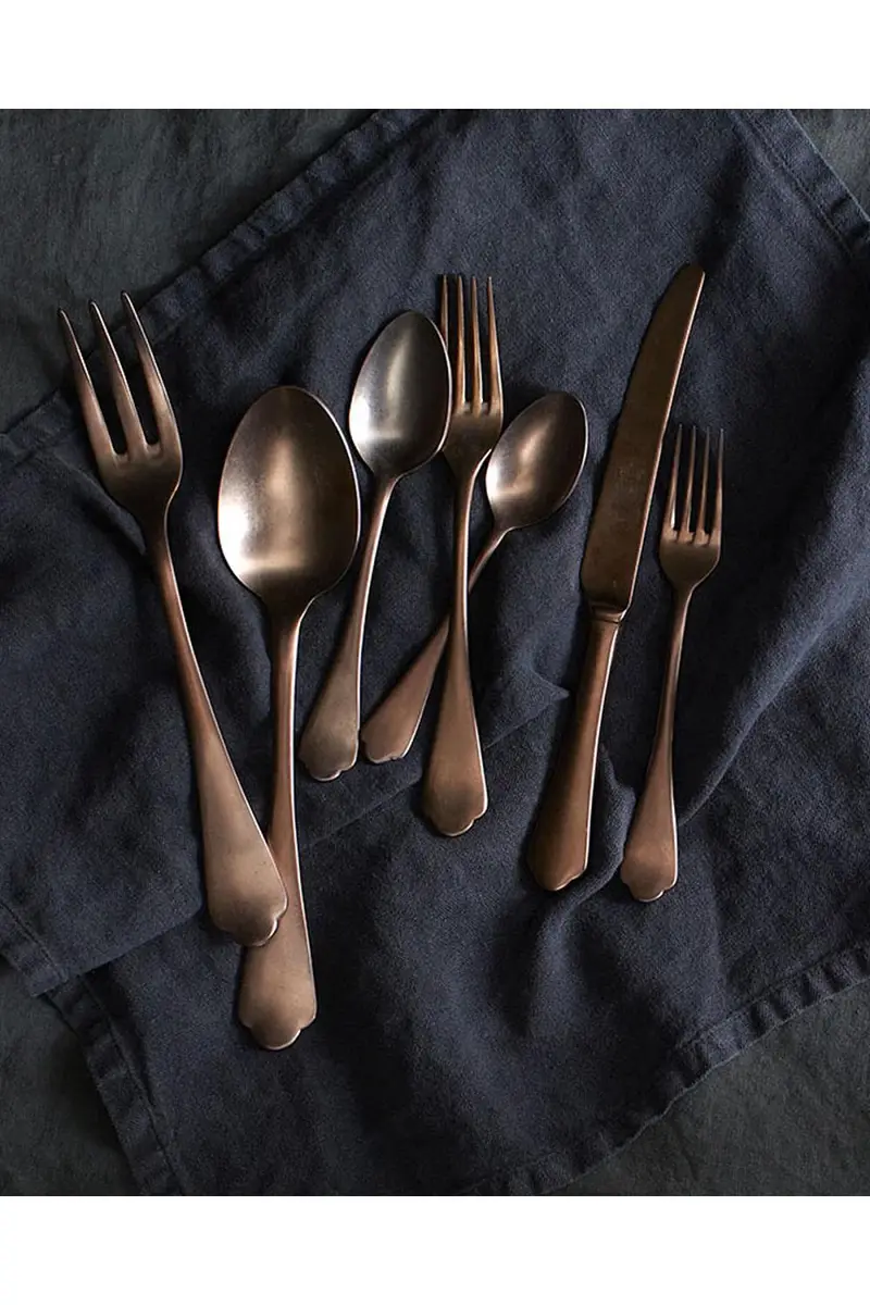 Mepra Dolce Vita 7-Piece Serve Flatware Set - Pewter Bronze | Thumbnail 4 Mepra Dolce Vita 7-Piece Serve Flatware Set - Pewter Bronze | Thumbnail 4