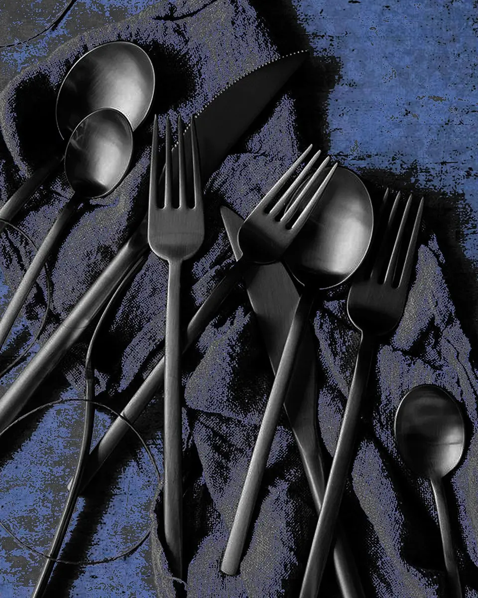 Mepra Due 20-Piece Flatware Set - Ice Oro Nero | Thumbnail 2 Mepra Due 20-Piece Flatware Set - Ice Oro Nero | Thumbnail 2