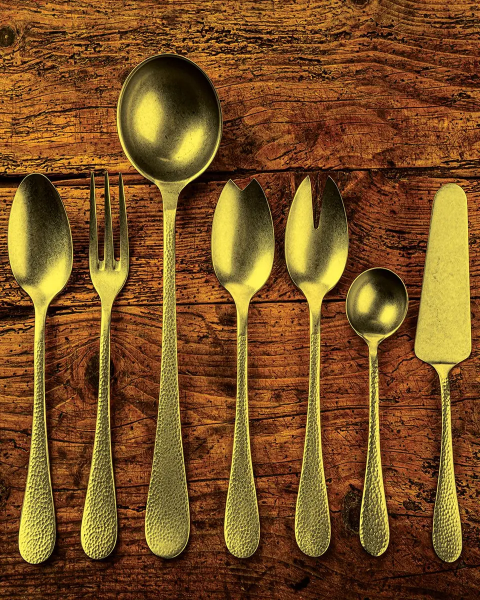 Mepra Epoque Pewter Oro 7-Piece Serving Set | Thumbnail 2