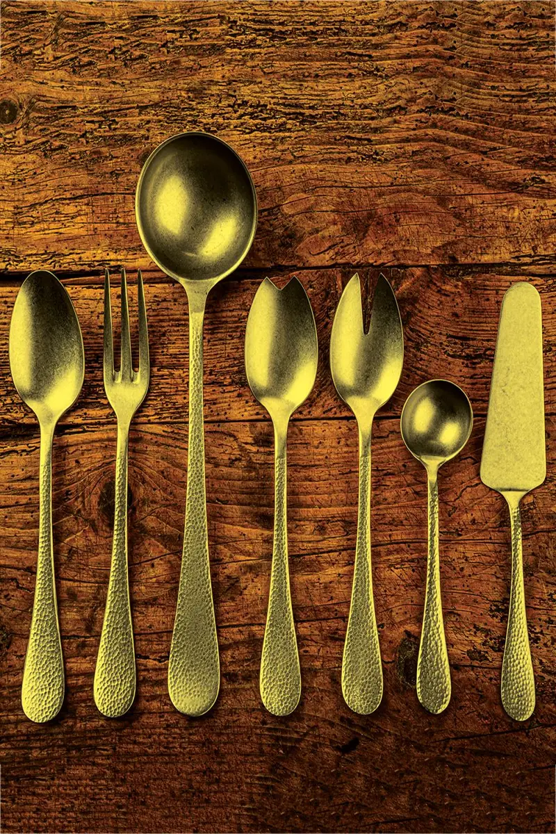 Mepra Epoque Pewter Oro 7-Piece Serving Set | Thumbnail 5