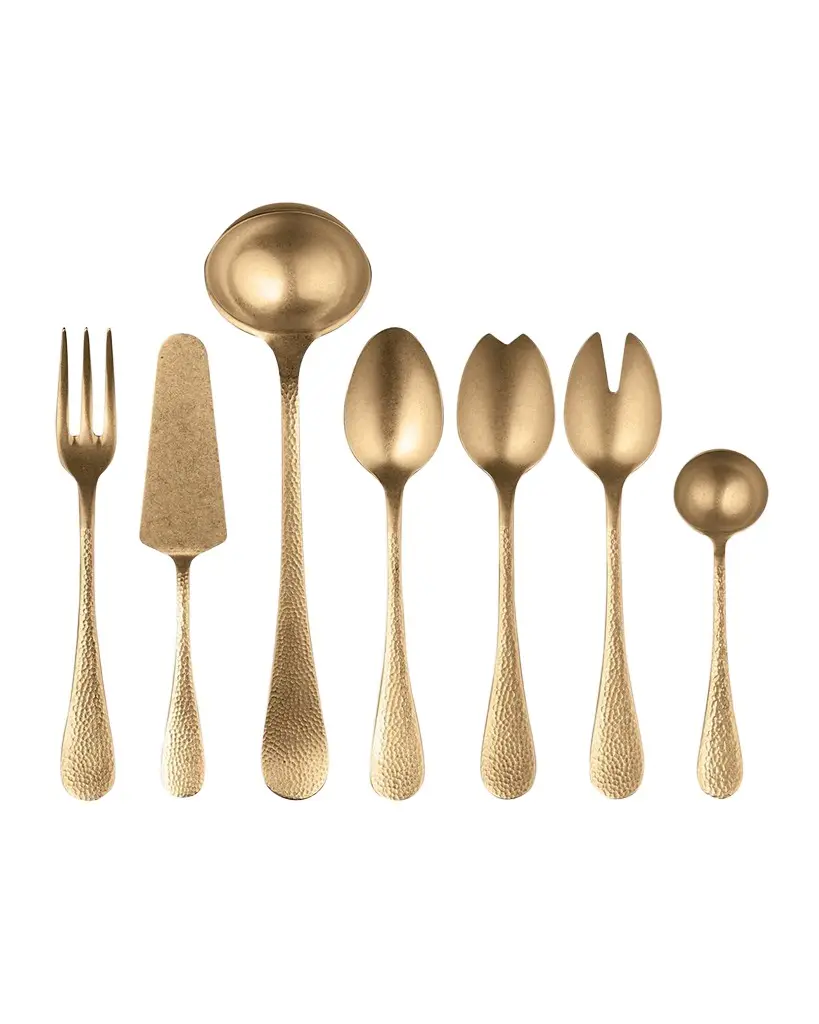 Mepra Epoque Pewter Oro 7-Piece Serving Set