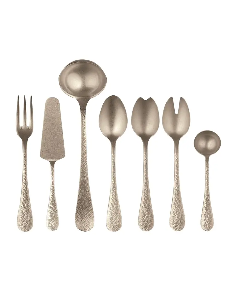 Mepra Epoque Pewter Bronze 7-Piece Serving Set
