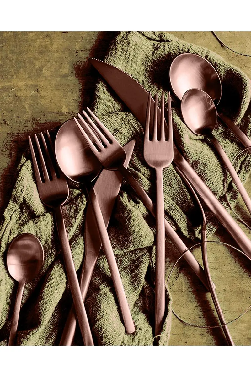 Mepra Due 7-Piece Flatware Set - Ice Bronze | Thumbnail 4 Mepra Due 7-Piece Flatware Set - Ice Bronze | Thumbnail 4