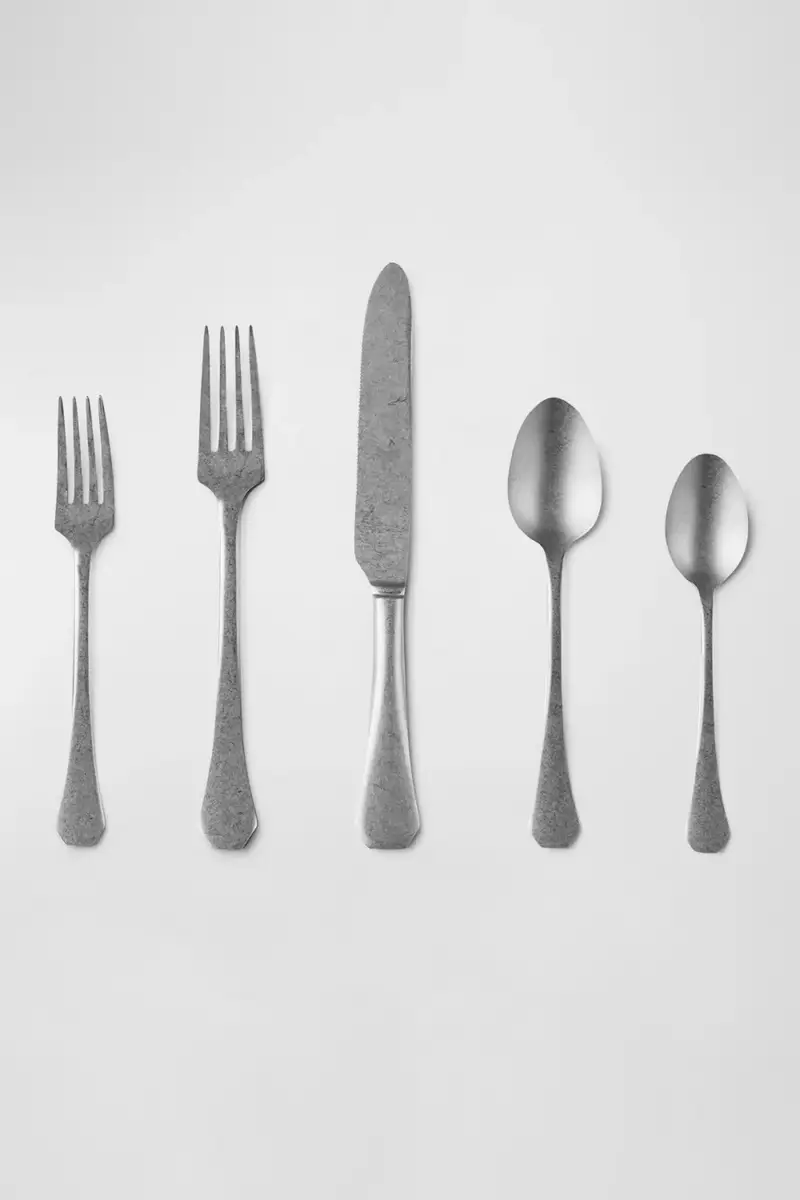 Mepra Cutlery 5-Piece Moretto Pewter Flatware Set | Thumbnail 2