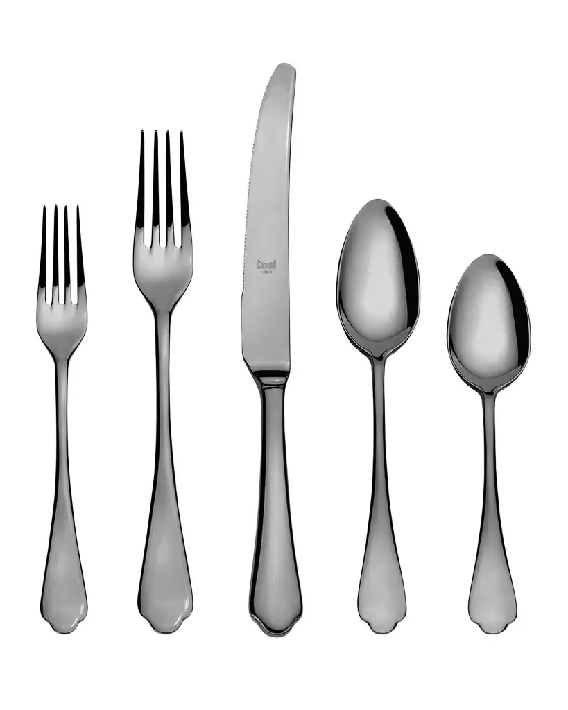Mepra Dolce Vita 20-Piece Flatware Set - Mirror Oro Nero