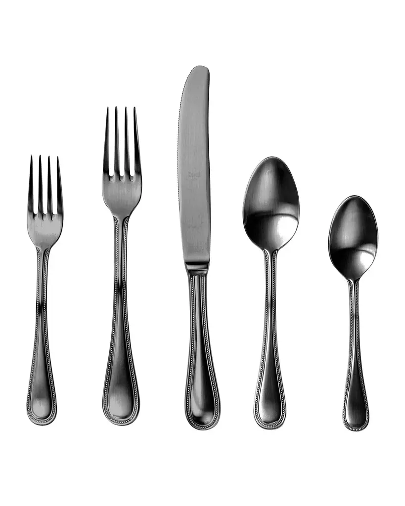 Mepra Perla Ice Oro Nero 20-Piece Flatware Set