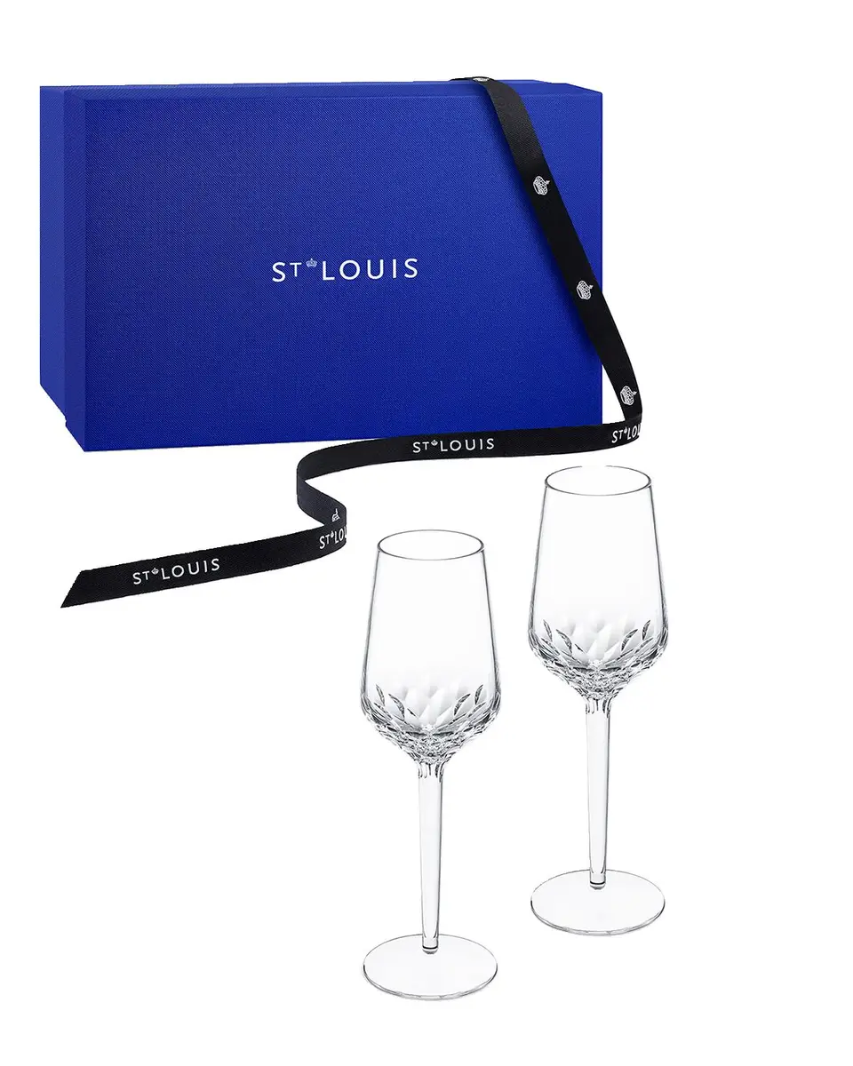 Saint Louis Crystal Folia 2-Piece Champagne Flute Set | Thumbnail 3 Saint Louis Crystal Folia 2-Piece Champagne Flute Set | Thumbnail 3