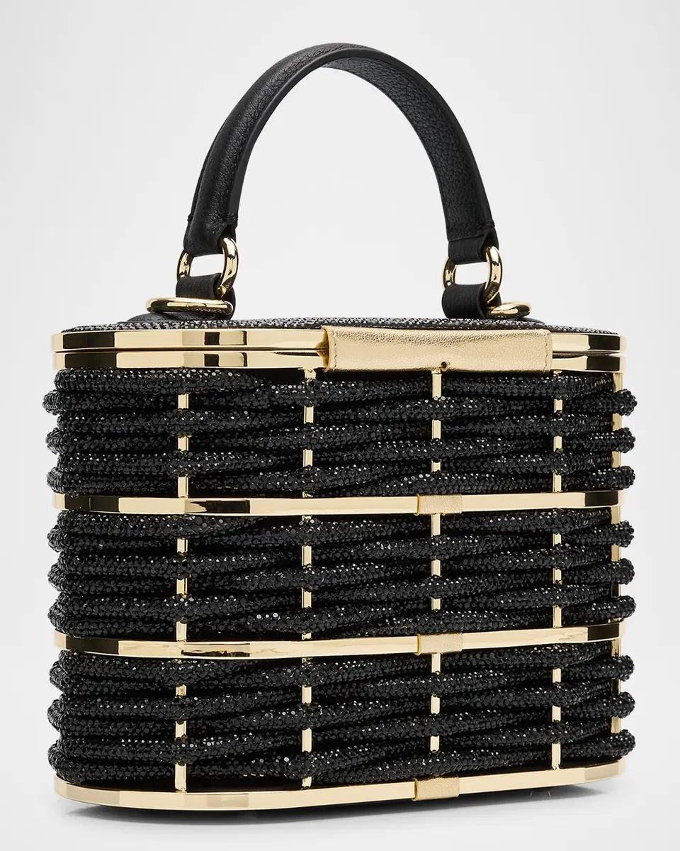 Judith Leiber Couture Willow Woven Crystal Basket Top-Handle Bag | Thumbnail 3 Judith Leiber Couture Willow Woven Crystal Basket Top-Handle Bag | Thumbnail 3
